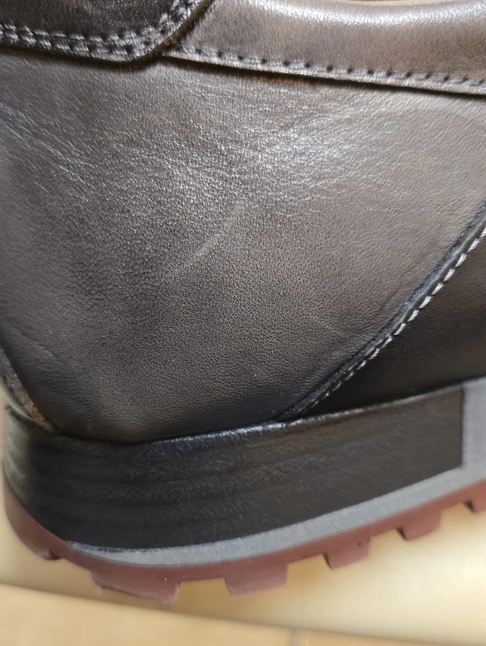 Mezlan Leather Two-Tone Slip On Lug Sole Sneakers Size 9.5 Made In Spain